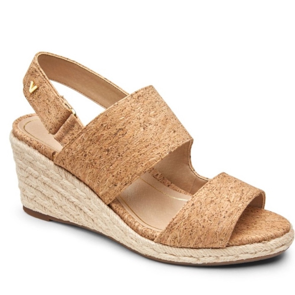 Vionic Brooke Cork Wedge Sandal Size 8.5